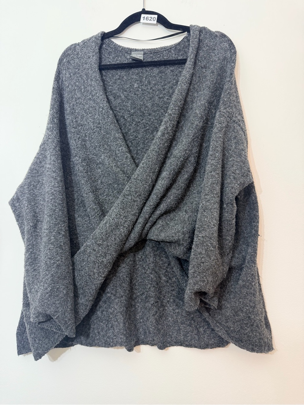 Boho Minimalist Grey Draped Wrap Balletcore Yoga Cardigan Joe Fresh L/XL